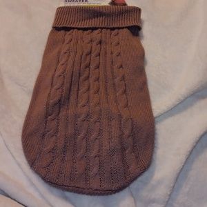 Pet cable sweater in purple in Large